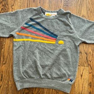 Aviator nation grey rainbow sweatshirt xs, great condition